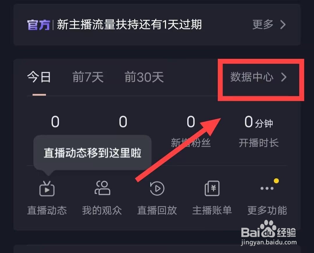 在抖音极速版中，如何查看主播的全部数据？