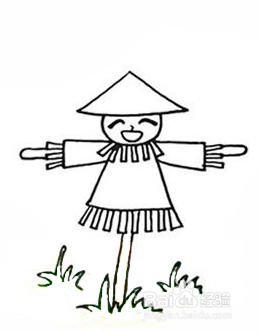 如何画稻草人