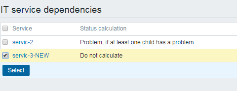 如何在zabbix的服务中增加依赖？