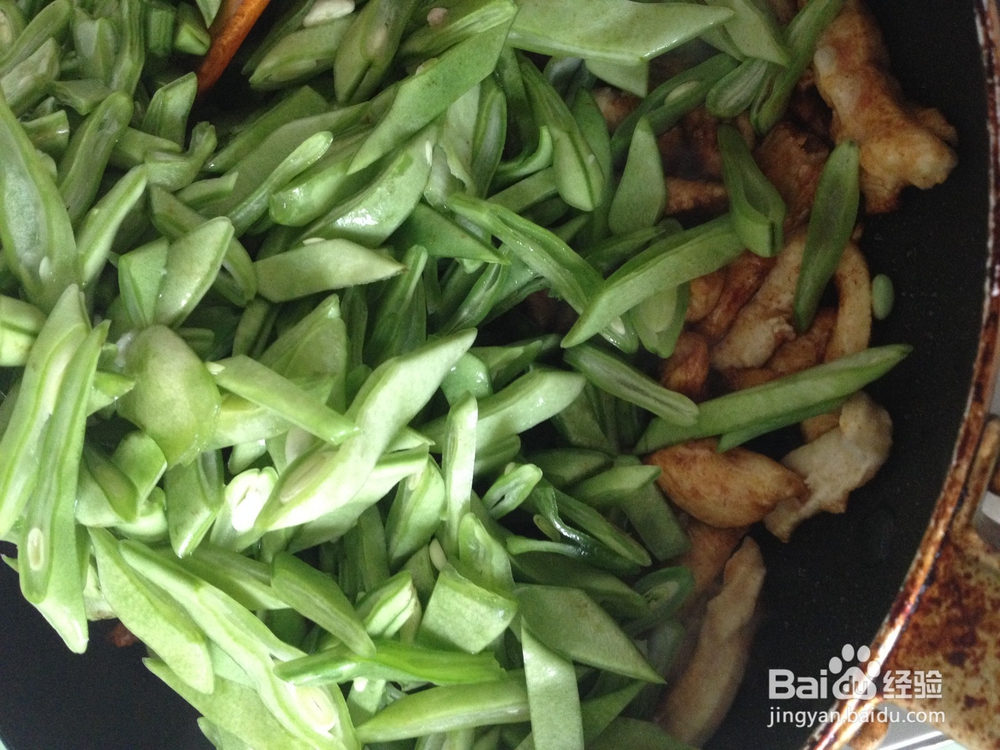 鸡肉丝炒豆角