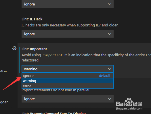 Visual Studio Code怎么设置有重大影响为忽略