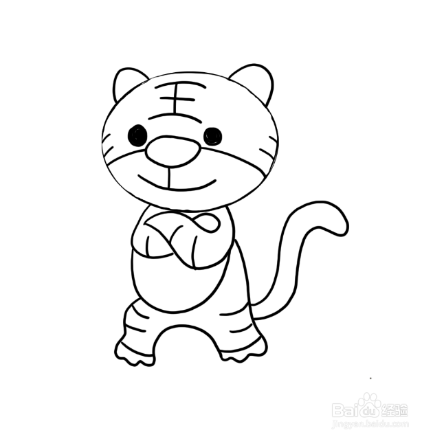 小老虎的简笔画(3)