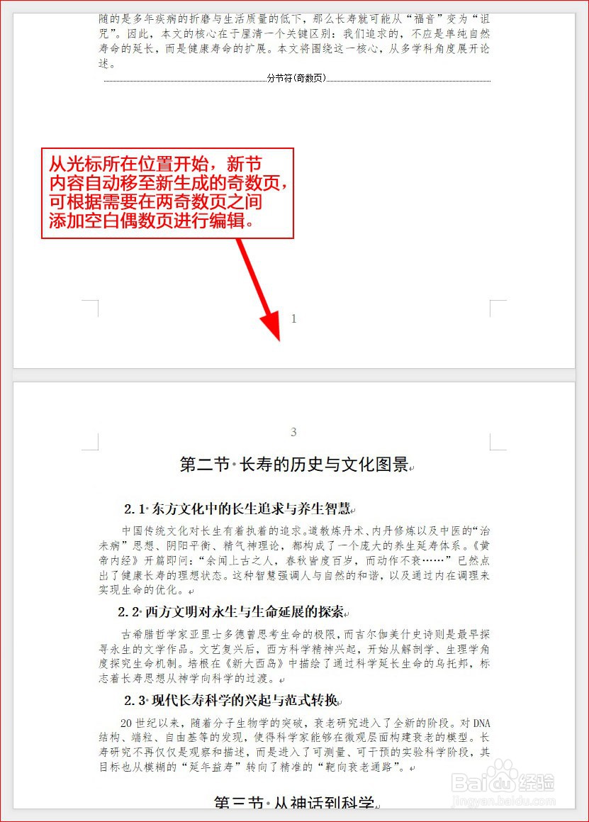 WPS文字如何插入奇数页分节符