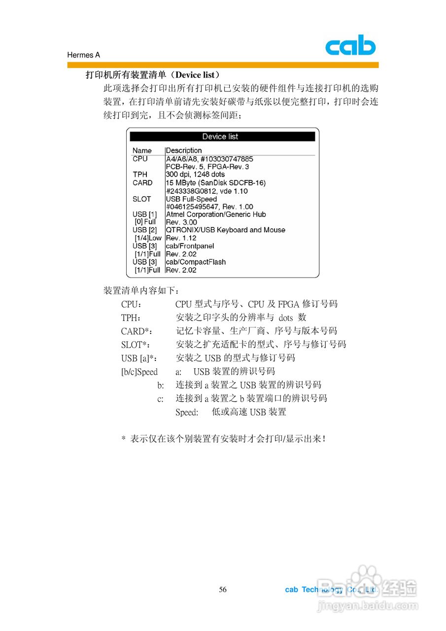 cab Hermes A打印机使用说明书:[6]