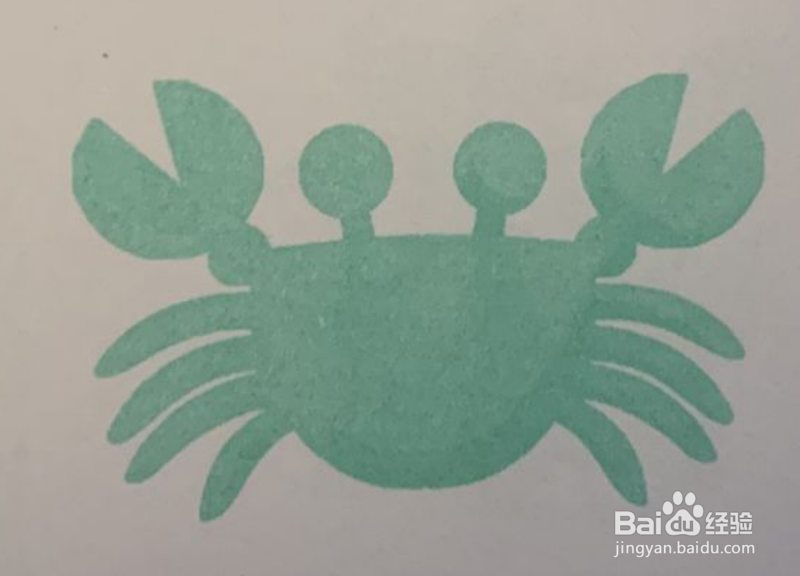 幼儿园手工剪纸--螃蟹