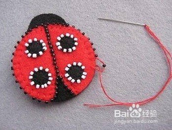 圣象家居生活趣味手工——五星小瓢虫胸针