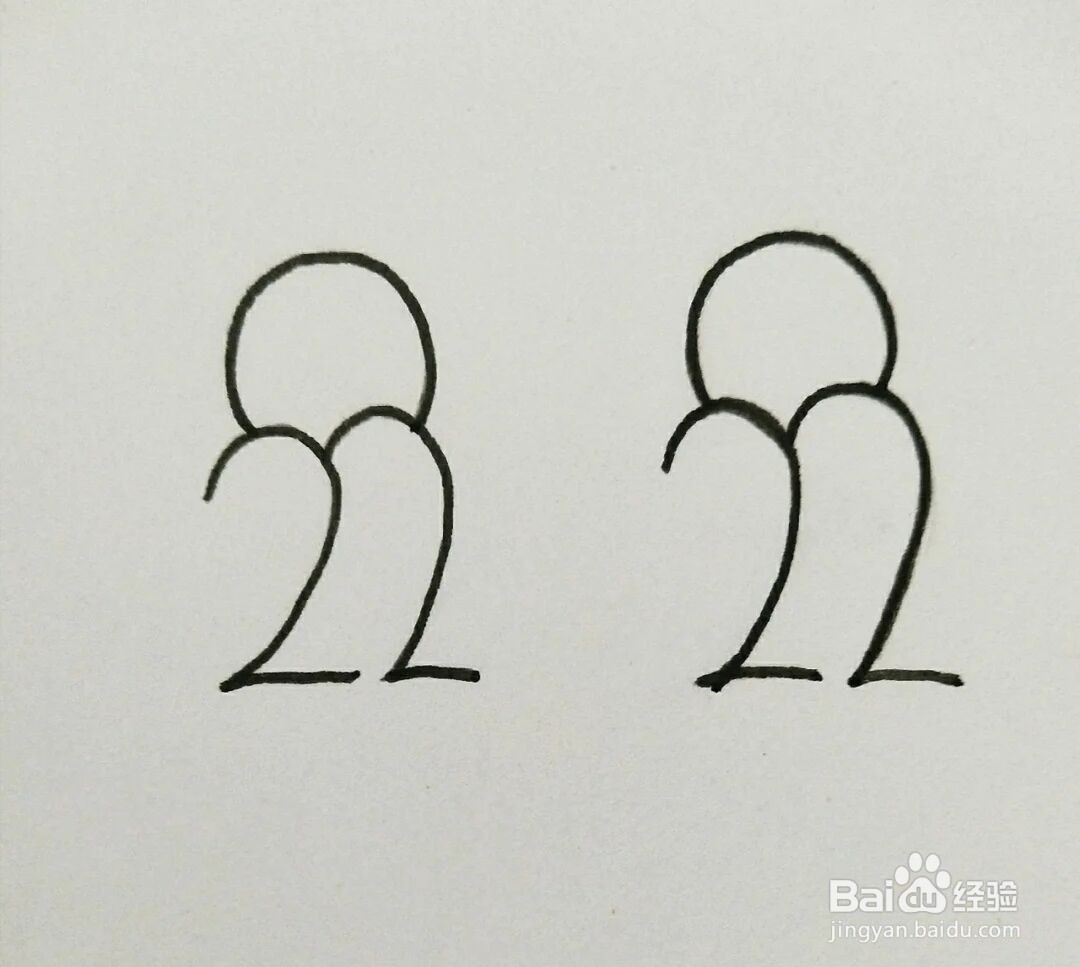 如何用4个2画小鸟简笔画