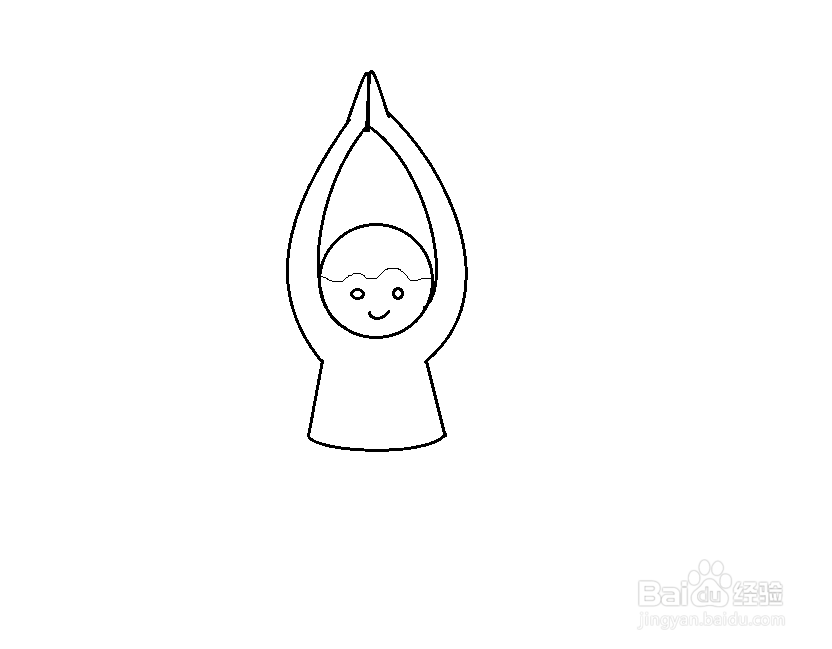 瑜伽小人简笔画画法图片
