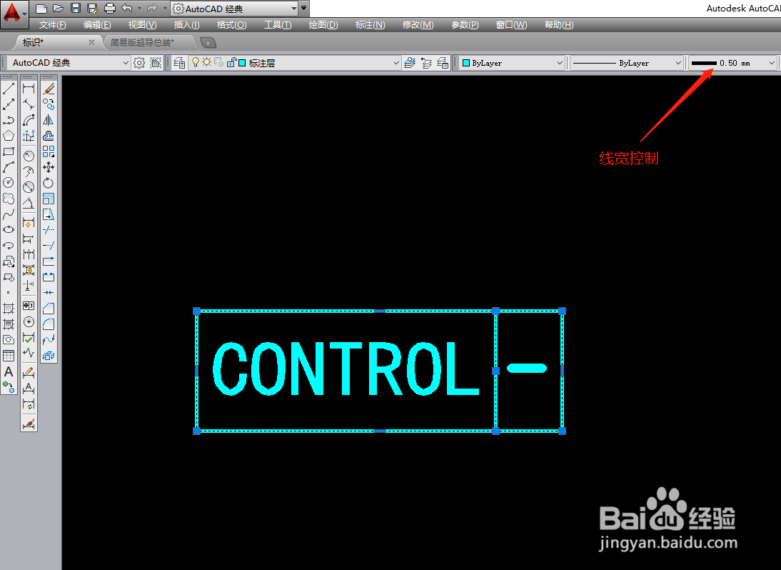 CAD绘制“阴性对照”表示的方法