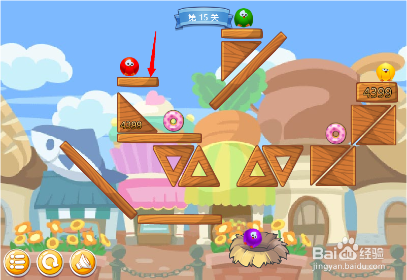 小游戏泡泡鸟历险记第15关