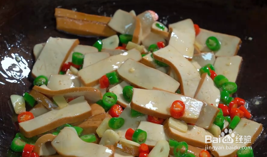 韭菜炒香干的制作方法