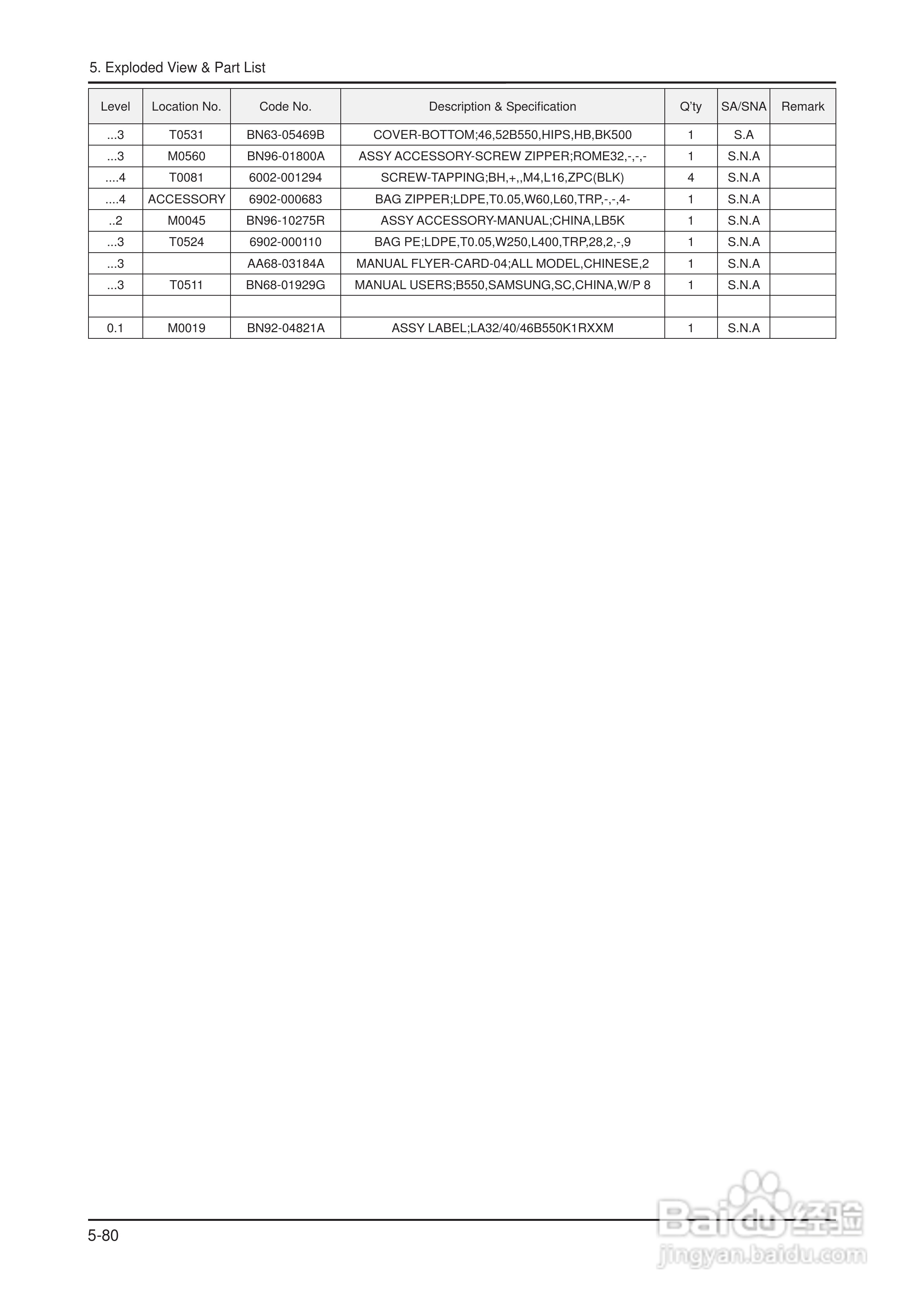 三星液晶电视LA32B550K1R/LA40B550K1R/LA46B550K1R/:[9]