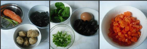 健康胡萝卜鸡蛋木耳面