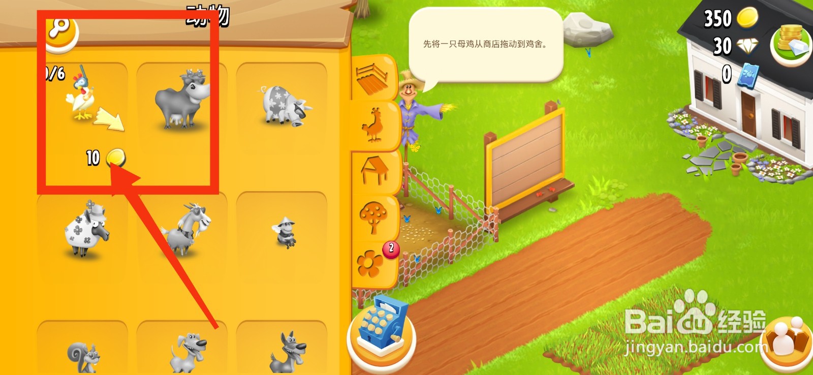 卡通农场如何喂养母鸡