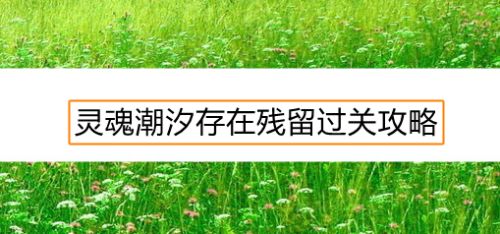 灵魂潮汐存在残留过关攻略