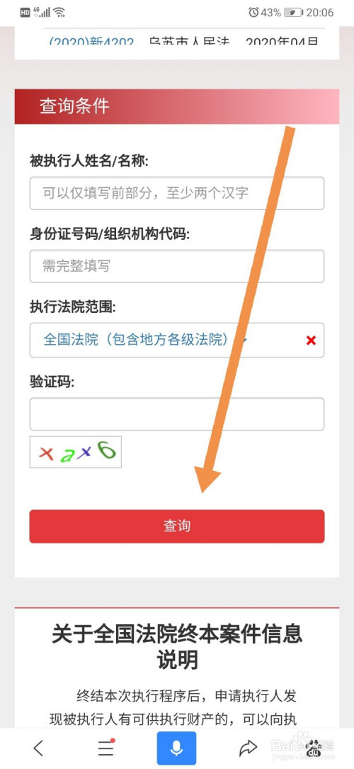 网页上如何查询终本案件