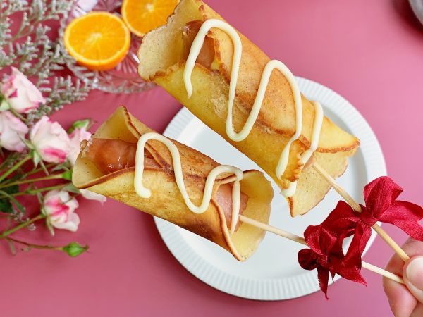 芝士香肠松饼卷