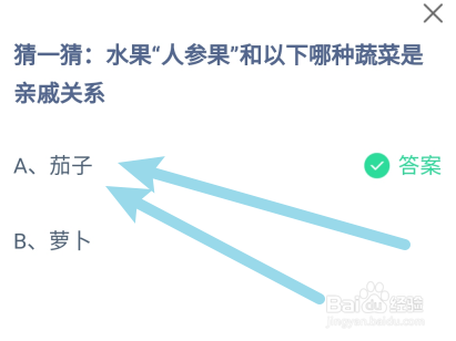 蚂蚁小课堂5.18人参果和哪种蔬菜是亲戚关系?
