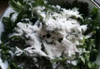 粉蒸茼蒿的做法