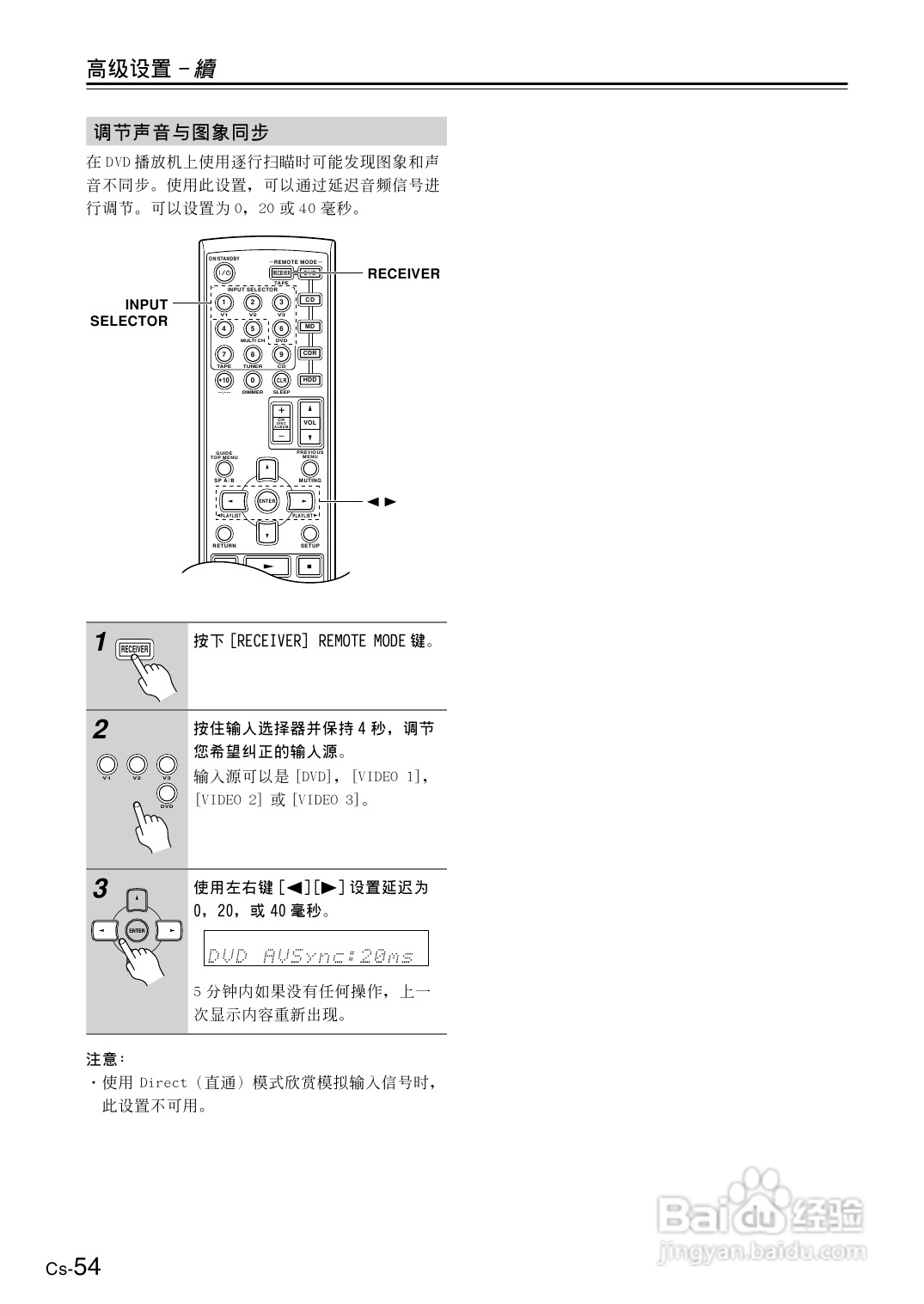 安桥AV接收机TX-SR404型使用说明书:[3]