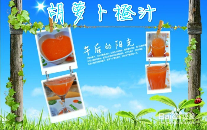 纯正果蔬胡萝卜橙汁