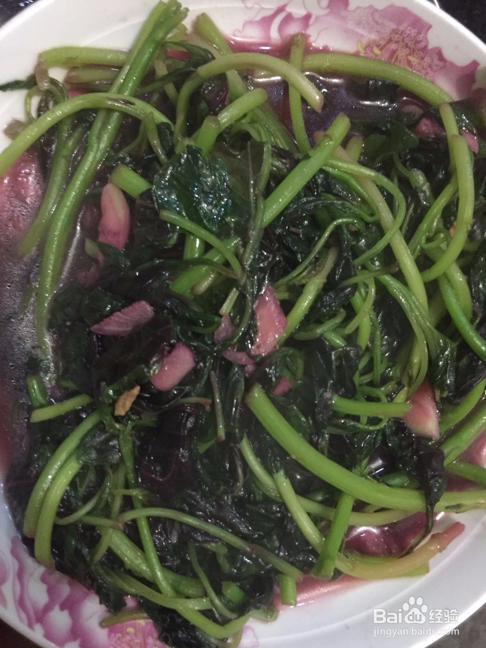 蒜香红米苋的做法