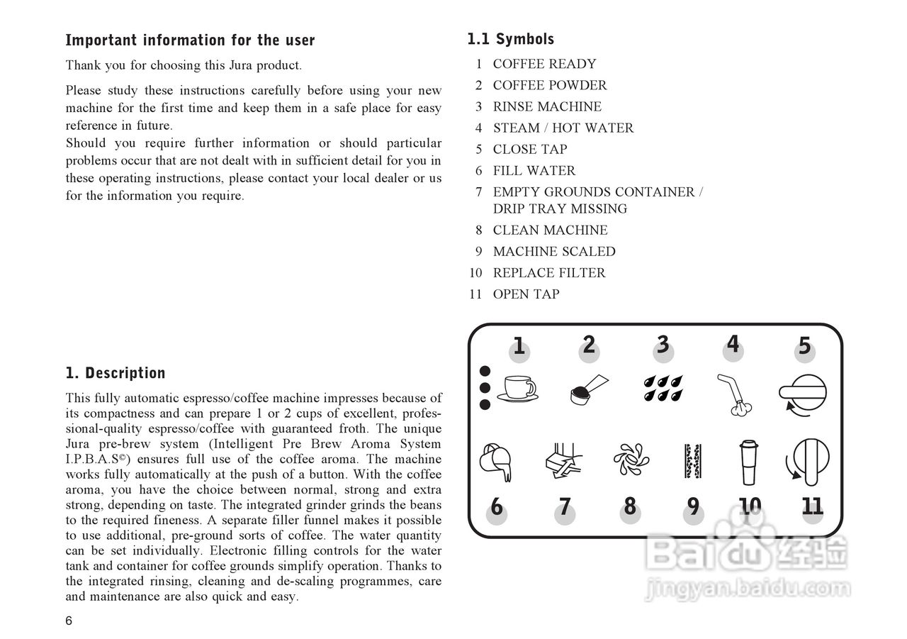 JURA IMPRESSA E45咖啡机使用手册