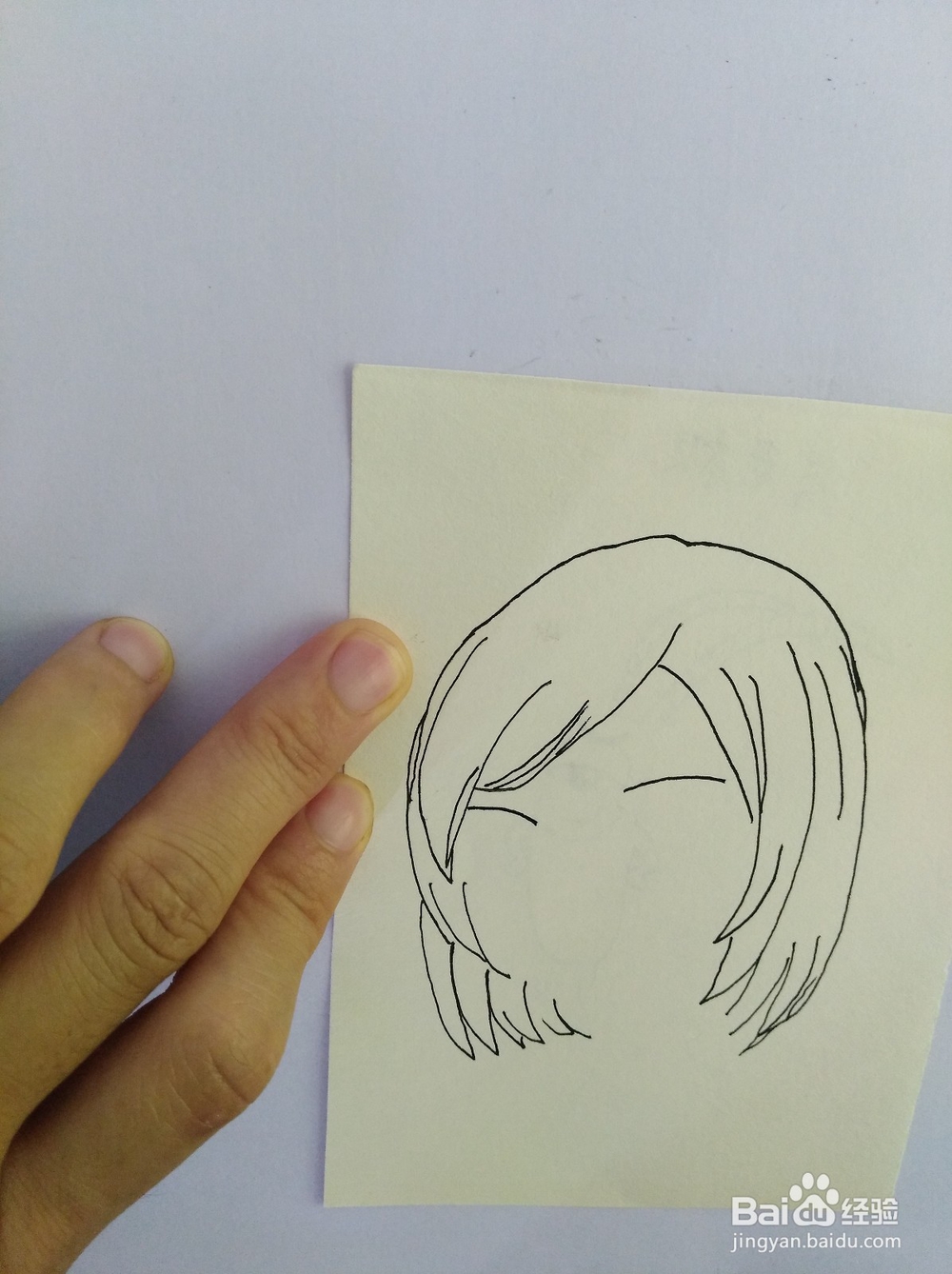 简笔画-画女孩头像
