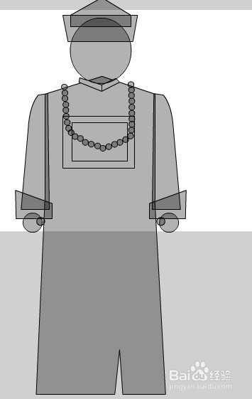 flash绘制一套卡通清朝官服