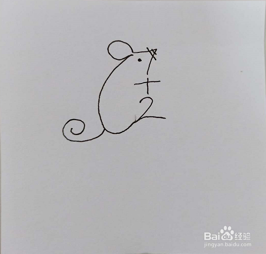 <b>简易版老鼠的画法，回去忽悠下孩子吧</b>