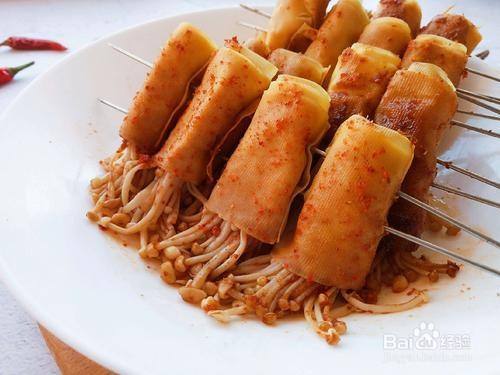 如何做豆皮卷金针菇