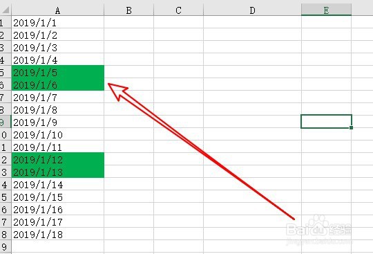 excel2019如何设置星期六日颜色标注