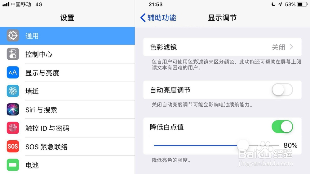ipad屏幕怎么调成黑白色