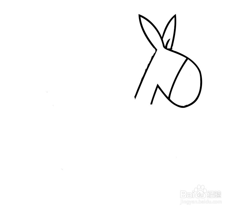 小毛驴简笔画