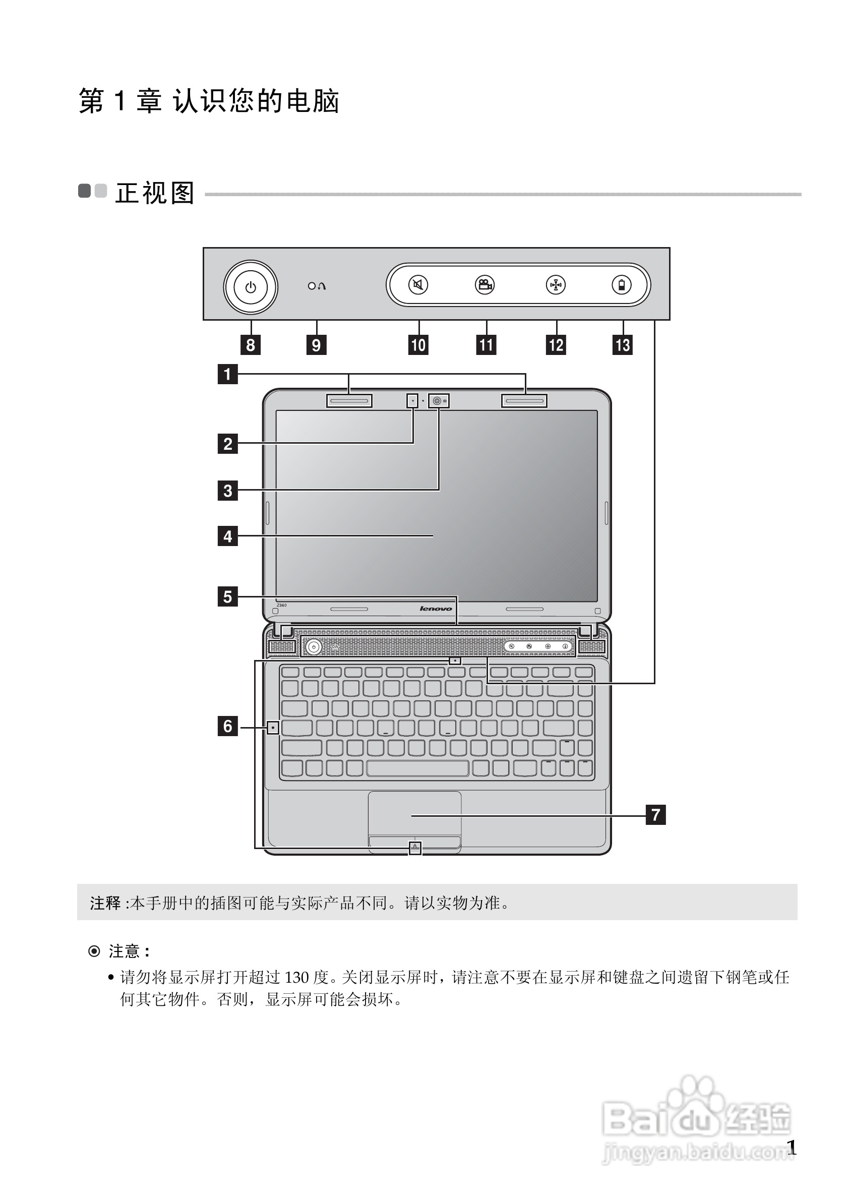 联想Z360笔记本电脑使用说明书:[1]