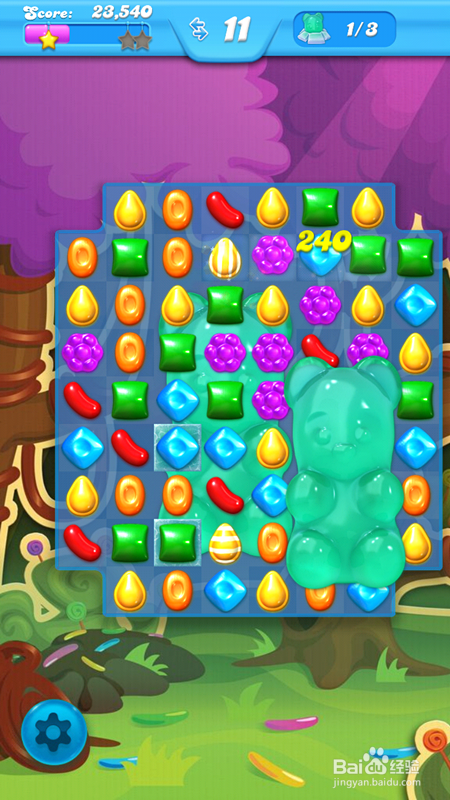 糖果粉碎苏打传奇----寻找果冻熊