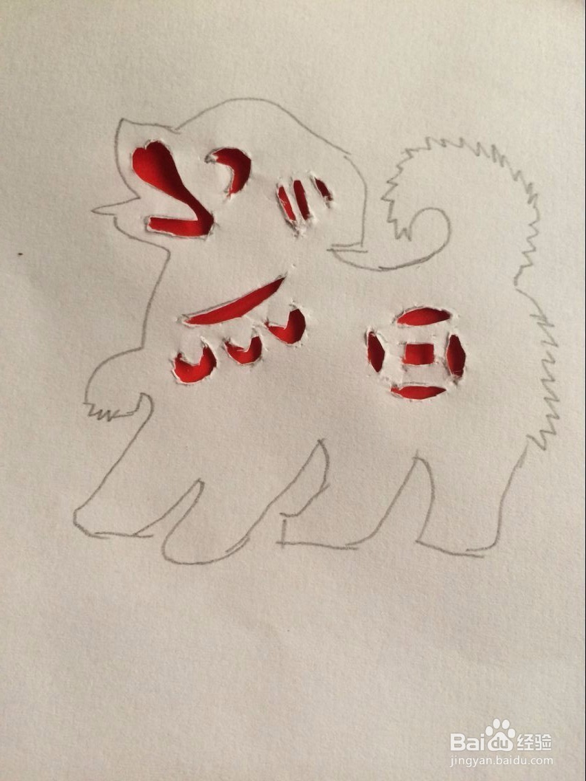 2018旺旺狗剪纸方法