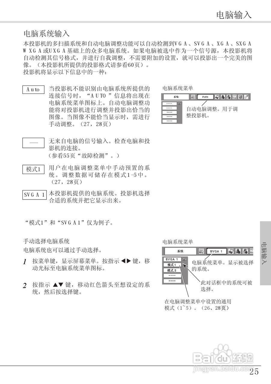EIKI爱其 LC-XA20I投影机说明书:[3]