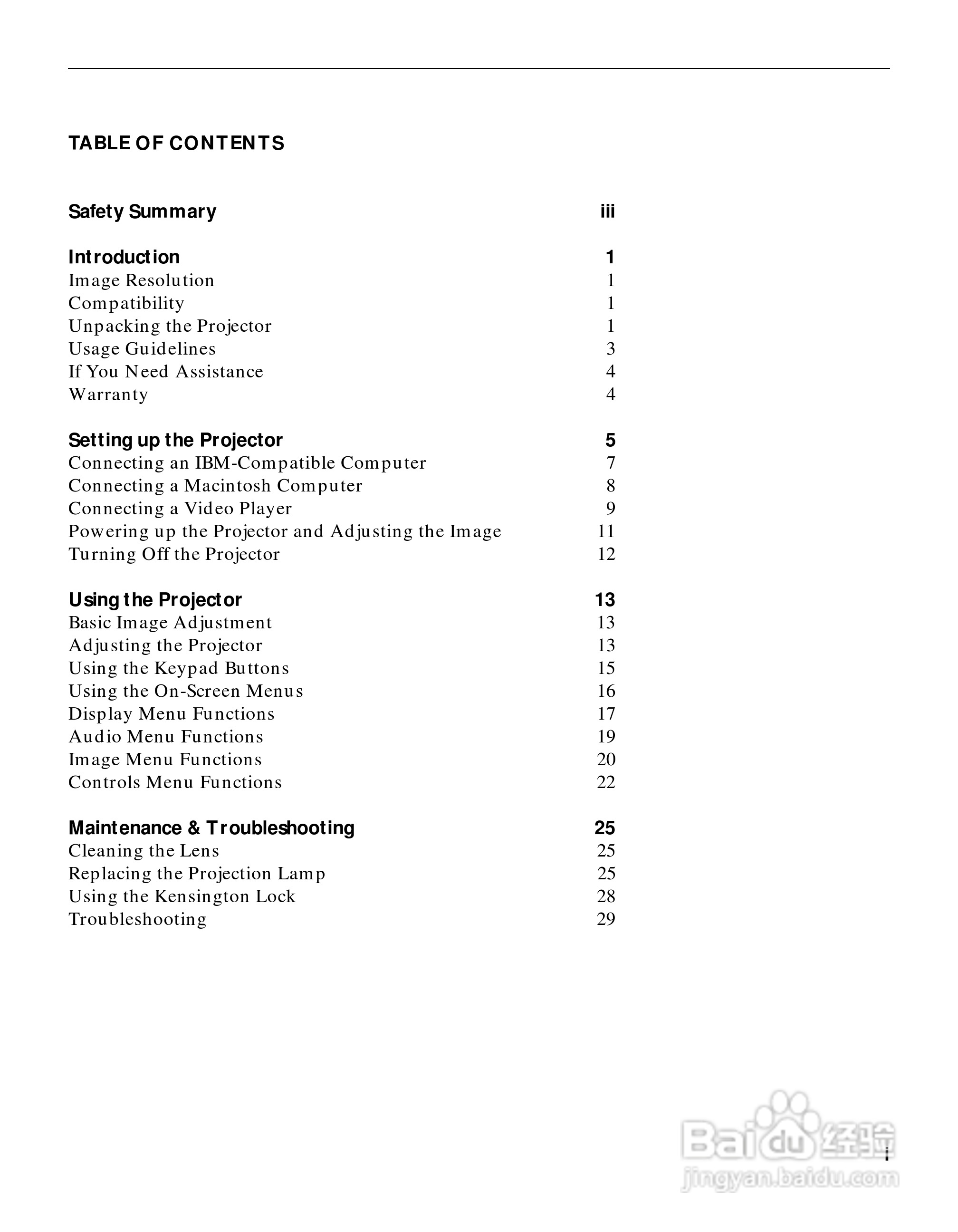 富可视 LP420投影机说明书:[1]