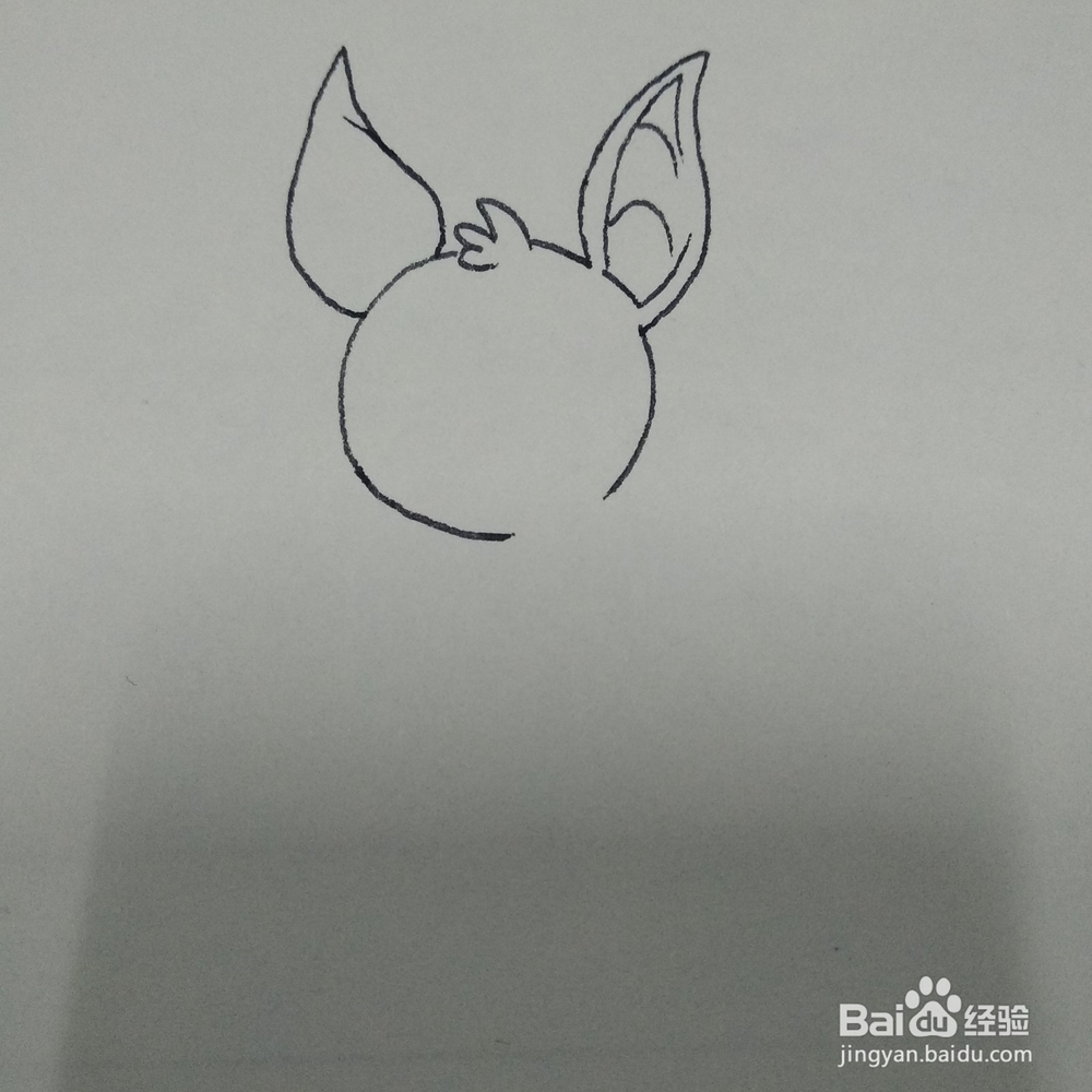 怎么画一只调皮可爱的小蝙蝠卡通儿童简笔画