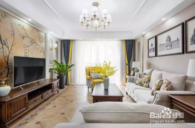 130平美式风格，华丽优雅，浪漫精致