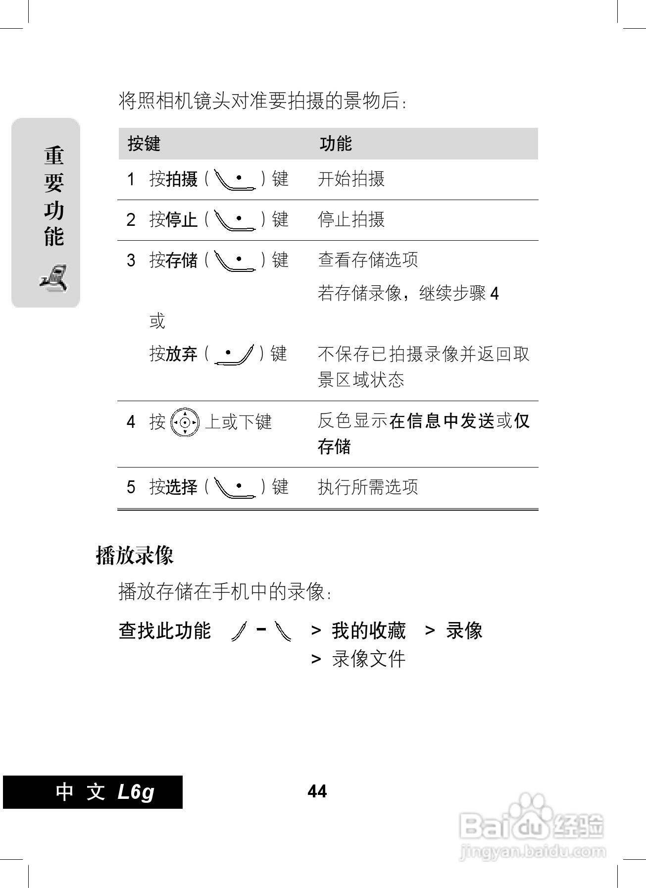 摩托罗拉L6G手机使用说明书:[5]
