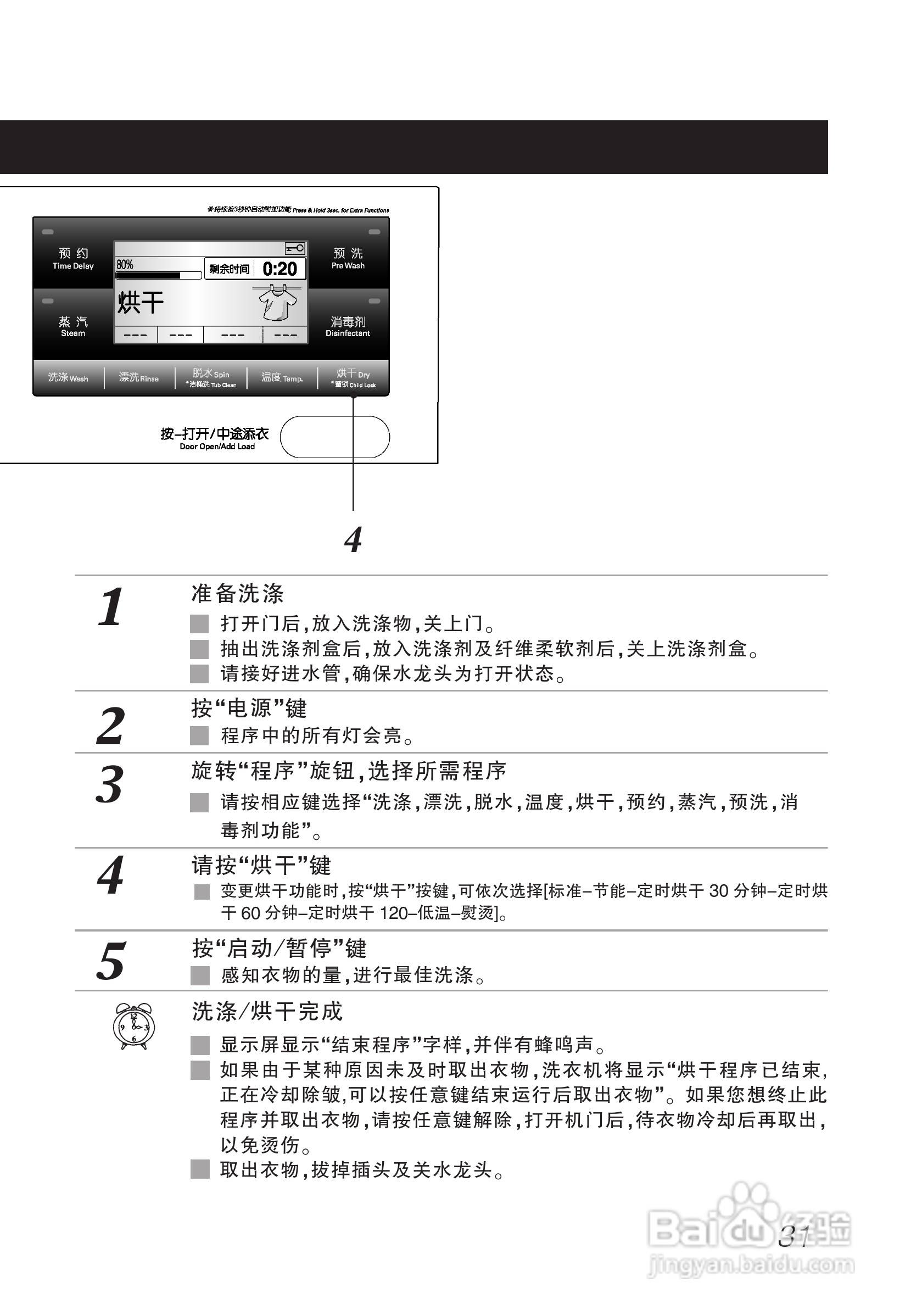 LG WD-A1228ADS洗衣机使用说明书:[4]