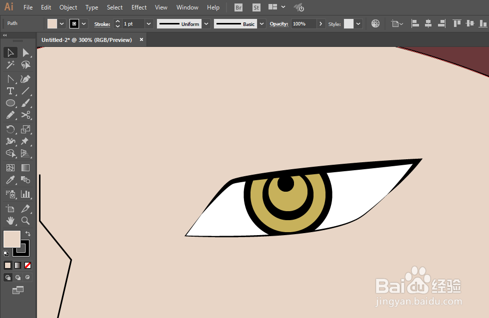如何用ILLUSTRATOR绘制航海王鹰眼