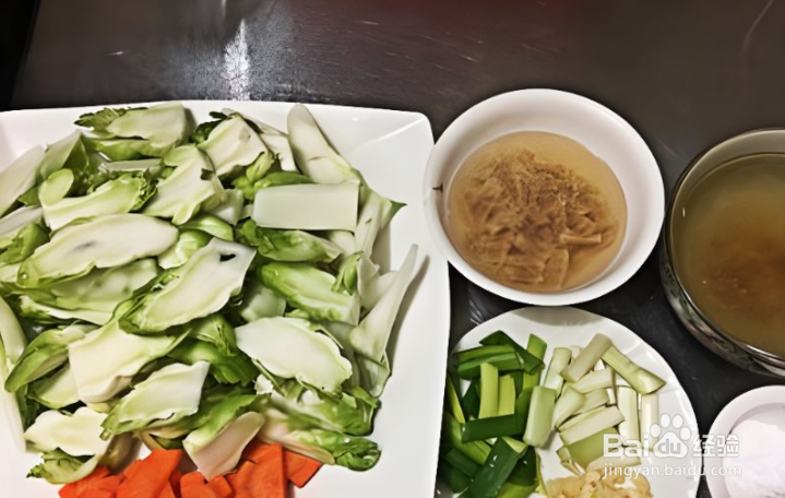 家常菜：干贝炒芥菜