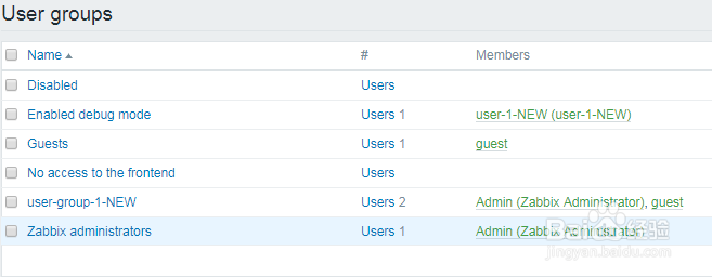 如何在zabbix中删除用户组？