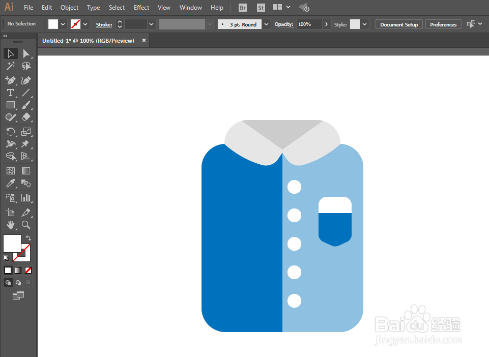 如何用ILLUSTRATOR绘制UI衬衫标识
