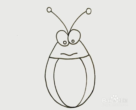 蟑螂的简笔画教程