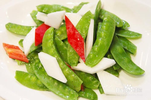 山药素炒荷兰豆
