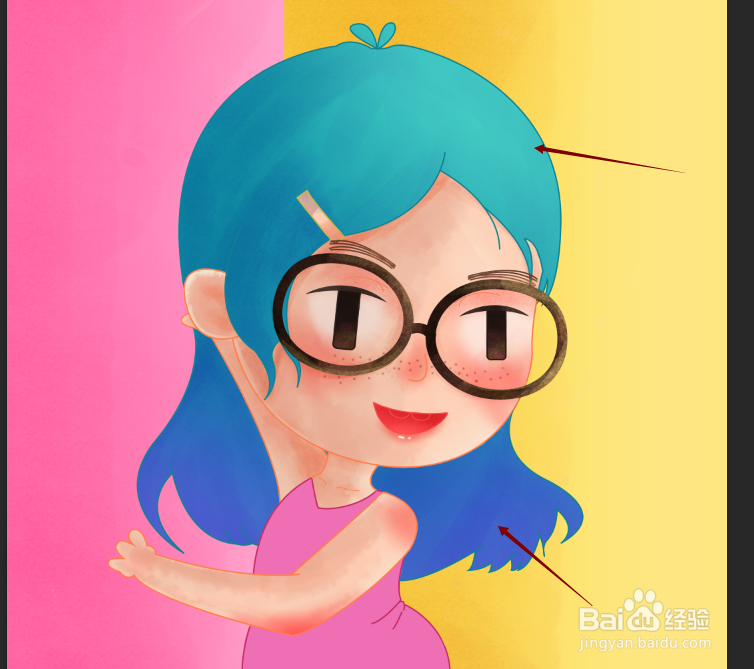 教你用ps+ai画一个跳舞的小孩插画